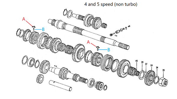 Transmission Shift Spring and Insert 4 and 5 Speed 1972-1983 240Z 280Z 280ZX