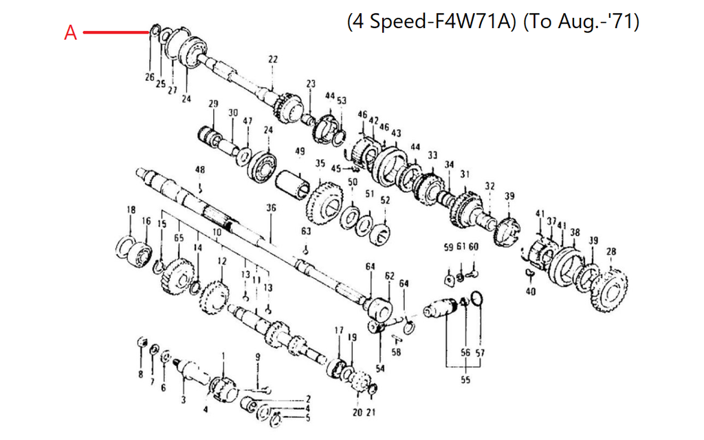 Transmission Shaft Snap Ring OEM 4 and 5 Speed 240Z 260Z 280Z