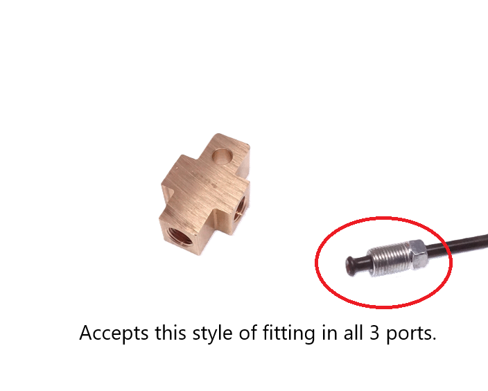 Metric Bubble Flare T Fitting M10 Brake Line Connector 240Z 260Z