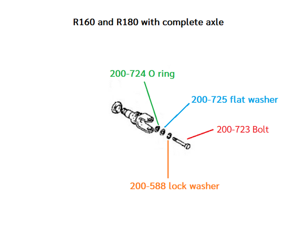 R180 R160 Differential Stub Axle Bolt OEM 240Z 260Z 280Z