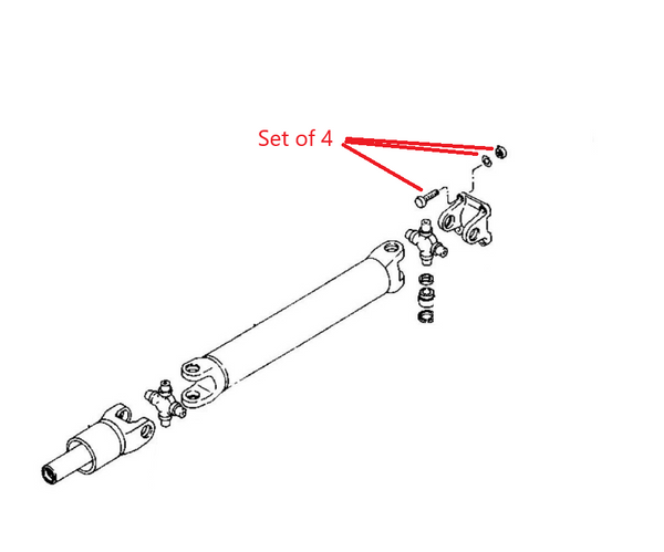 Driveshaft Propeller Shaft Bolt Set R180 240Z 260Z 280Z 280ZX