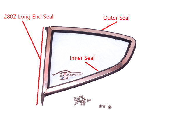 Side Window Rubber Weatherstrip and Hardware Intallation Kit 240Z 260Z 280Z