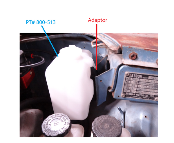 Windshield Washer Bottle Adaptor 240Z 260Z 280Z