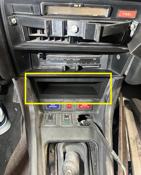 Radio Delete Dash Storage Compartment Box 240Z 260Z 280Z