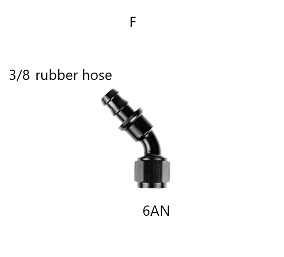 6AN Female Push Lock Hose Fittings 5/16