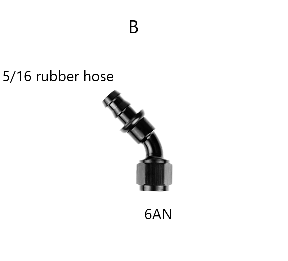 6AN Female Push Lock Hose Fittings 5/16