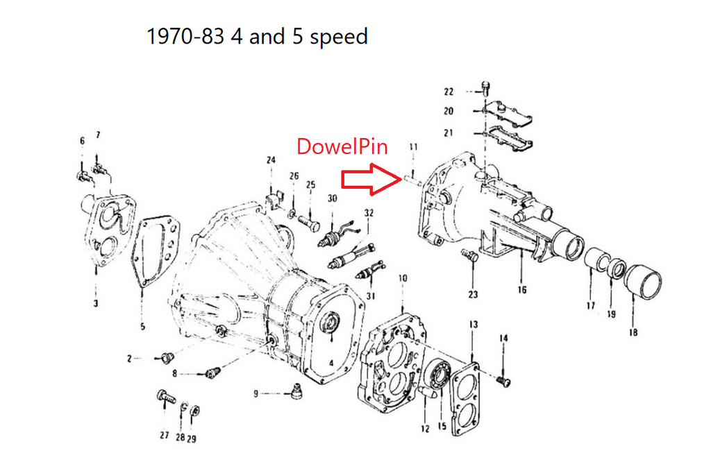 5-Speed Transmission Case Dowel Pin OEM 240Z 260Z 280Z 280ZX | Z