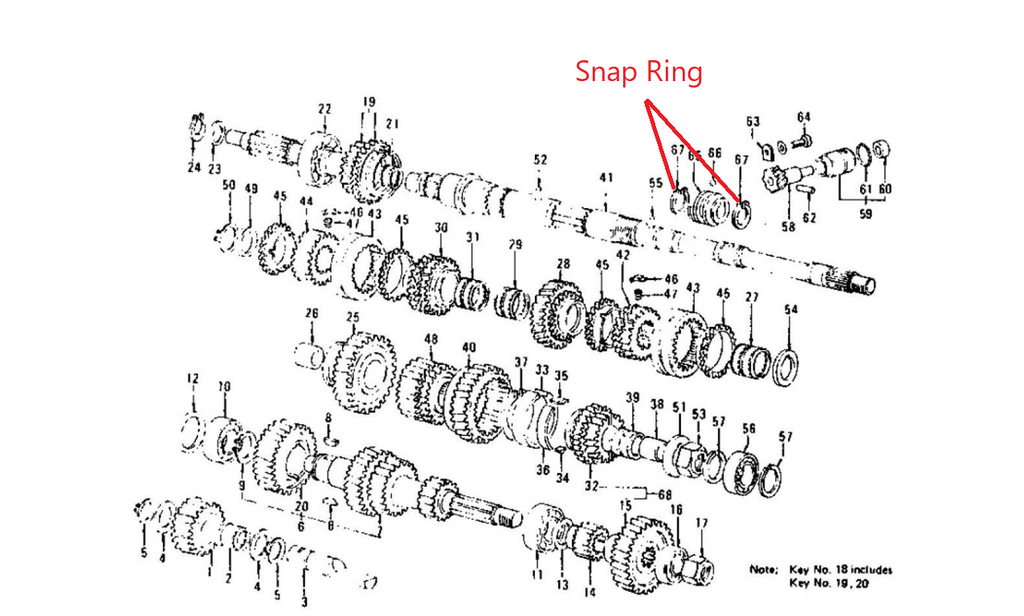 5-Speed Transmission Pinion Gear Snap Ring OEM 280Z 280ZX | Z Car