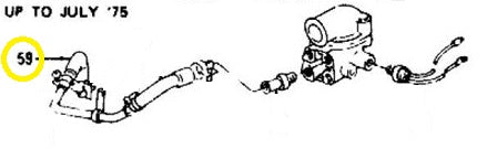 Coolant Hose Elbow OEM 280Z 1975