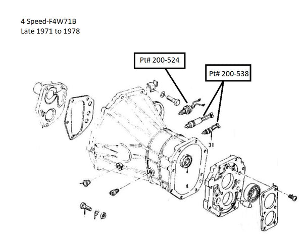 Transmission Neutral Safety Switch 4-Spd OEM 240Z 260Z 280Z 280ZX