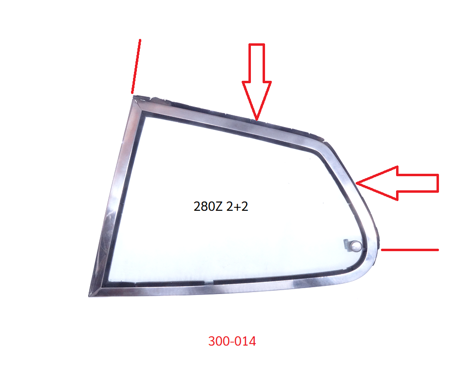 Rear Side Quarter Window Rubber Seal 280Z 2+2 | Z Car Depot Inc