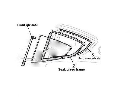 Quarter Window Glass Seal Rubber 260Z 280Z 2+2