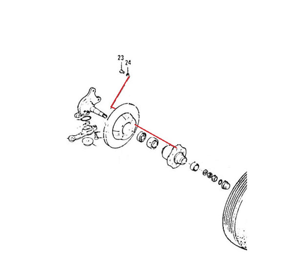 Front Rotor to Hub Bolt OEM 240Z 260Z 280Z