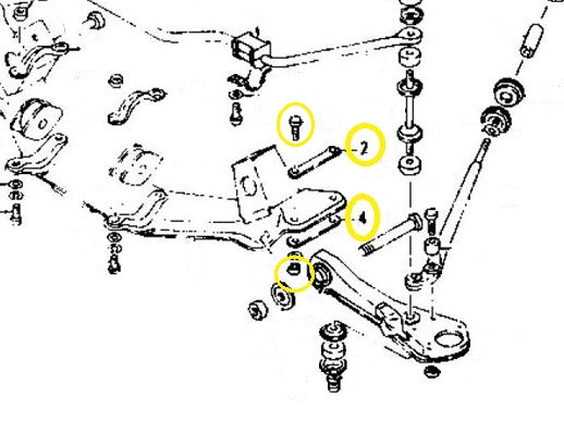 Front Sub Frame Cross Member Special Washer Kit 240Z 260Z 280Z
