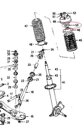 Front Strut Mount Bearing Shock 240Z 260Z 280Z 70-83