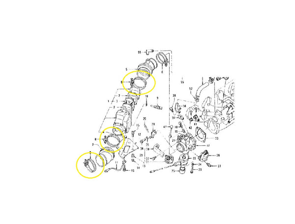 Air Intake AFM MAF Hose Clamp 2 3/4