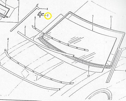Windshield Trim Plastic Clip 280ZX