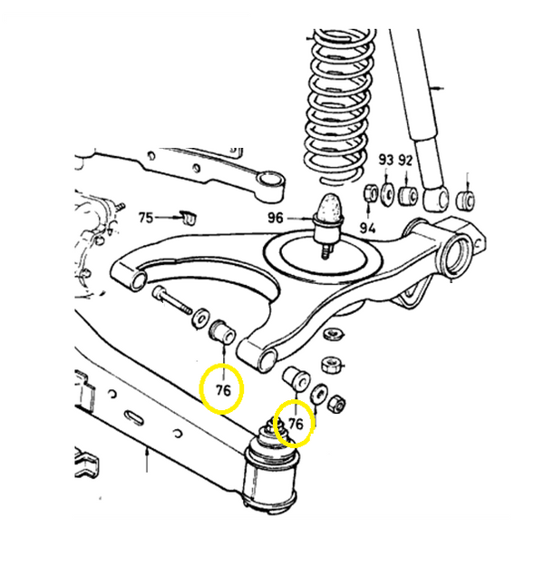 Rear Control Arm Bushing OEM 510
