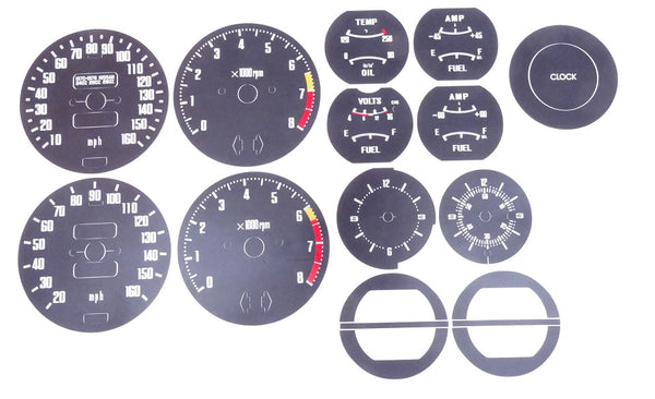 Speedometer Tach Gauge Face Restoration White Black 240Z 260Z 280Z
