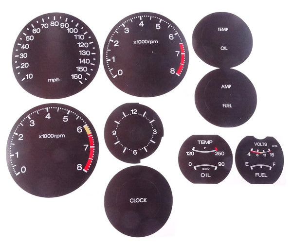 Speedometer Tach Gauge Face Restoration White Black 240Z 260Z 280Z