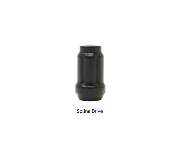 Lug Nut Black M12-1.5 Thread Hex or Spline Drive
