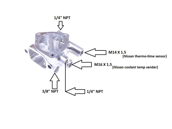 Thermostat Housing Coolant Neck Billet 280Z 280ZX