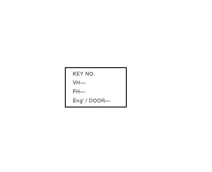 Glove Box Key Code Sticker Decal 240Z 260Z 280Z Z Car Depot Inc