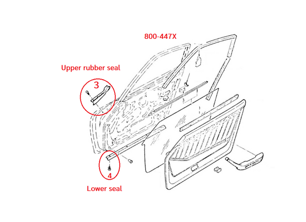 Door Rubber Weatherstrip Clip Retainer OEM 240Z 260Z 280Z