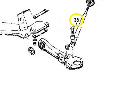 Tension Compression Radius Rod Bolt Front Control Arm 240Z 260Z 280Z