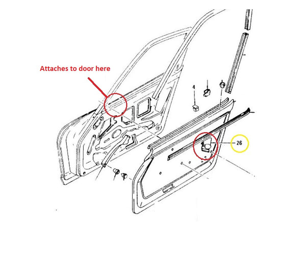 Window Glass Roller Bumper Guide 240Z 260Z 280Z