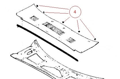 Cowl Panel Clip Cup Retainers OEM 240Z 260Z 280Z