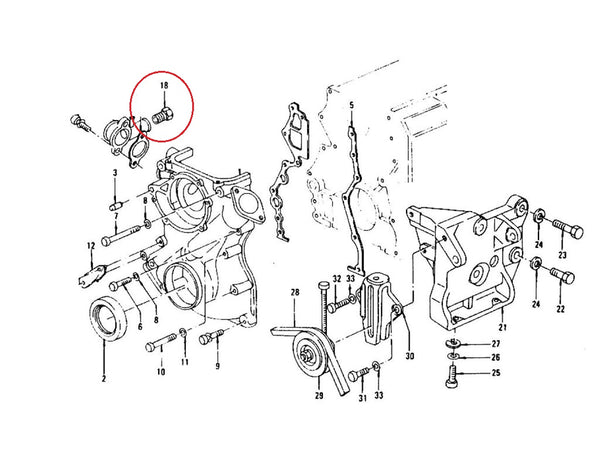 Water Inlet Coolant Hose Connector 280Z 75-83