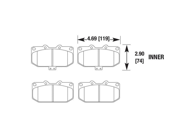 Hawk performance Front Brake Pads Toyota calipers