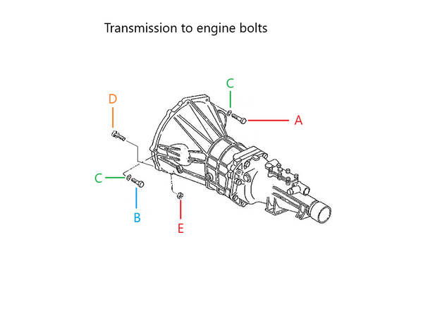 Bellhousing Bolt Engine to Transmission 240Z 260Z 280Z OEM