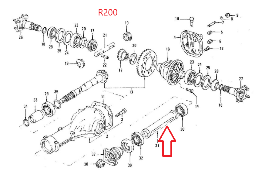 R200 Differential Pinion Bearing Spacer Sleeve OEM 280Z 280ZX | Z Car ...