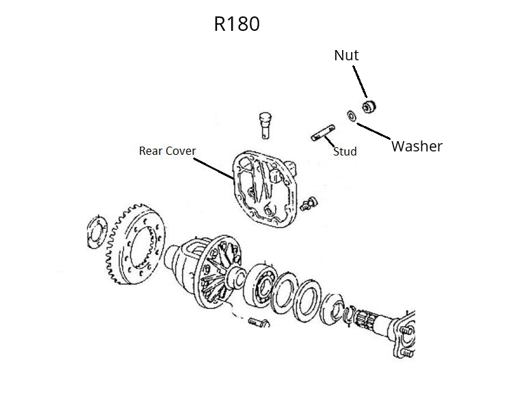 240z R180 R200 Rear Diff Conversion Kit Rear Axle and Differential | Z Car Depot Inc
