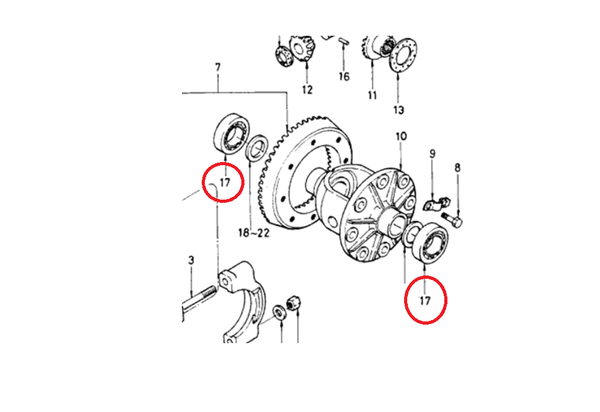 Rear Axle Bearing Inner 510 and 620 Truck 1974-79