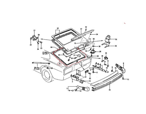 Rear Hatch Seal Main Inner Rubber 240Z 260Z 280Z