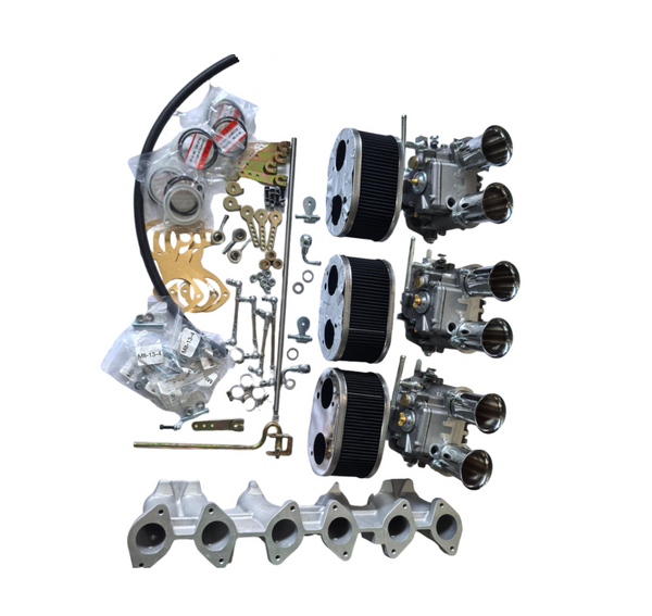 Triple 40DCOE or 45DCOE Carburetor Kit 240Z Weber Style
