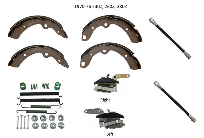 Rear Drum Brake Kit 240Z 260Z 280Z | Z Car Depot Inc