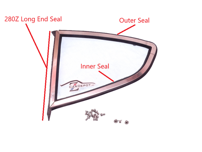 Side Window Rubber Weatherstrip and Hardware Intallation Kit 240Z