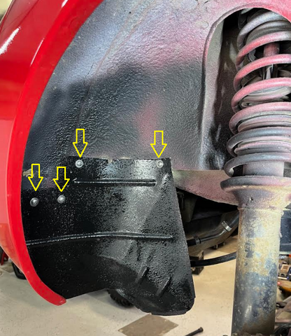 Rear Fender Wheel Well Fuel Neck Shield Plate Screw Set 280Z 77-78