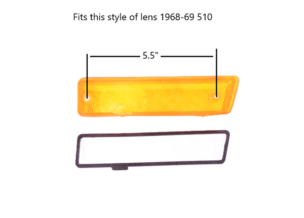 Front Parking Light Turn Signal Lens Gasket Pair Set 510 1968-70