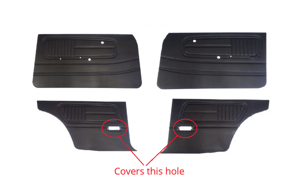 Rear Door Panel Ash Tray Block Plate SS 510 68-73