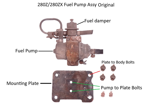 Fuel Pump Mounting Bracket Hardware 280Z 280ZX 1975-83