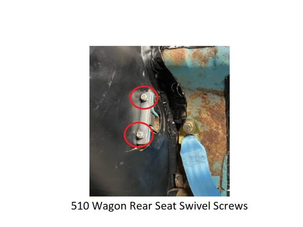 510 Wagon Rear Seat Swivel Brace Screw