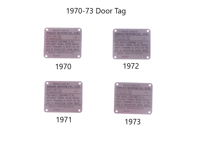Engine or Door Data Plate 240Z 70-73 | Z Car Depot Inc Engine or Door Data Plate 240Z 70-73 | Z Car Depot Inc