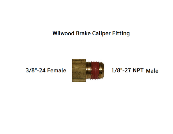 Wilwood Brake Caliper Fitting 1/8"-27 NPT to 3/8"
