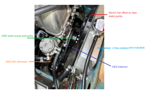 Balancer Alternator Water Pump Upgrade for L16 510 Kit