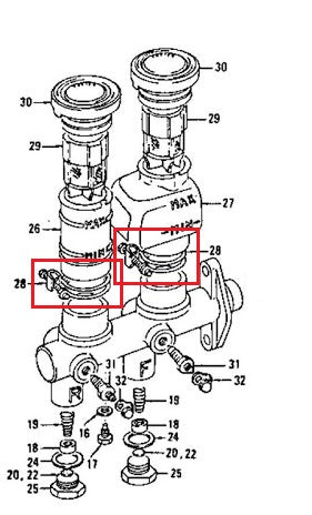 Brake Master Cylinder Reservoir Clamp OEM 240Z 280Z